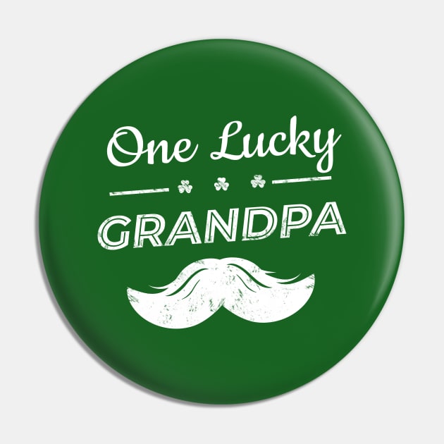 One Lucky Grandpa - St Patricks Day Gift Pin by Yasna