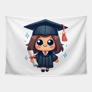 Cute Girl Graduation Tapestry