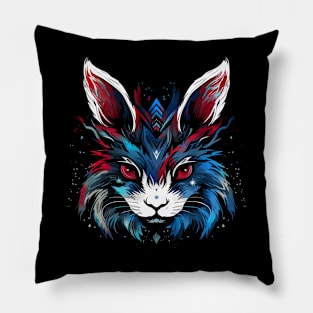 Patriotic Arctic Hare Pillow