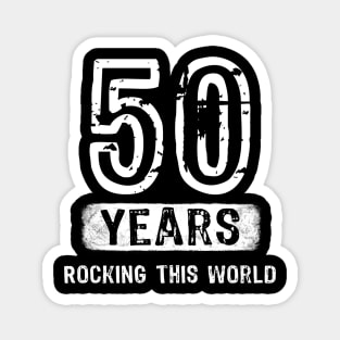 50 Years Rocking this World Magnet