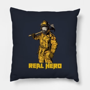 Fire Man the Real Hero Pillow