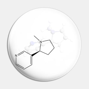 Nicotine Molecule Pin