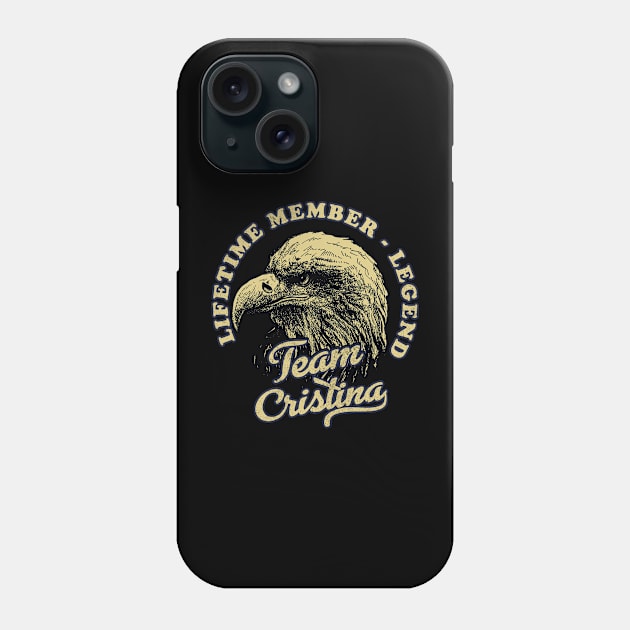 Cristina Name - Lifetime Member Legend - Eagle Phone Case by Stacy Peters Art