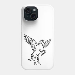 Pegasus Line Drawing Phone Case