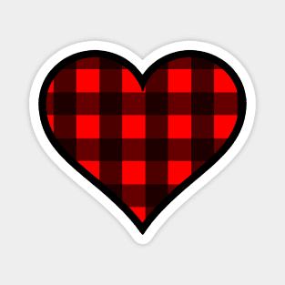 Classic Buffalo Plaid Heart Magnet