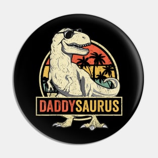Daddysaurus Fathers Day Gift T-Rex Dad Dinosaur Pin