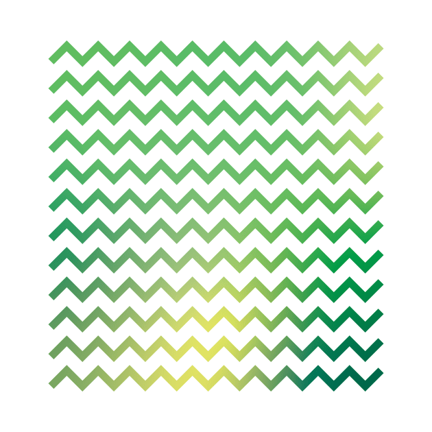 Chevron Stripes Natural Green and Yellow Gradient by murialbezanson