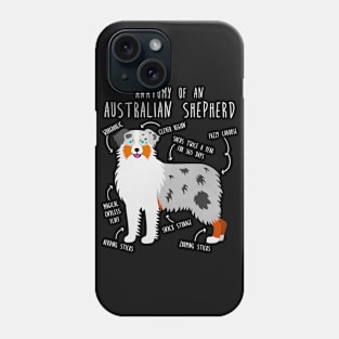 Aussie Australian Shepherd Anatomy Phone Case