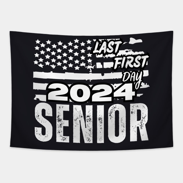 Last First Day Senior 2024 Back To school Tapestry by Hohohaxi