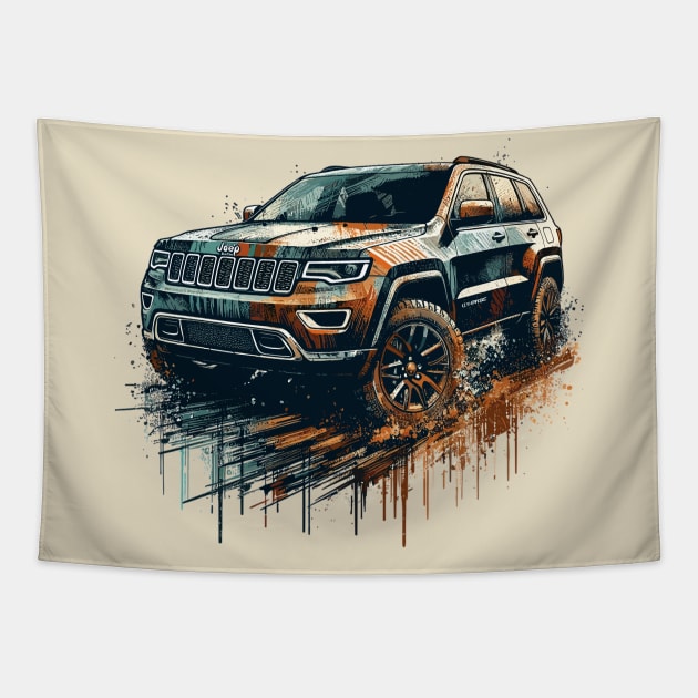 Jeep Cherokee Tapestry by Vehicles-Art