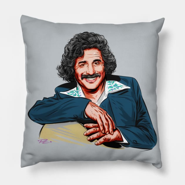 Freddy Fender - An illustration by Paul Cemmick Pillow by PLAYDIGITAL2020