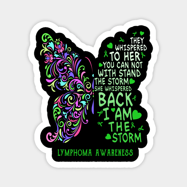 lymphoma butterfly i am the storm Magnet by TeesCircle