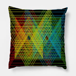 Optical Triangular Illusion Abstract Geometric Texture Pillow