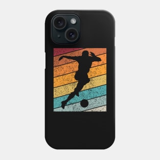 Male Soccer Football Outdoor Sports Retro Sunset Design Phone Case