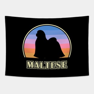 Maltese Vintage Sunset Dog Tapestry