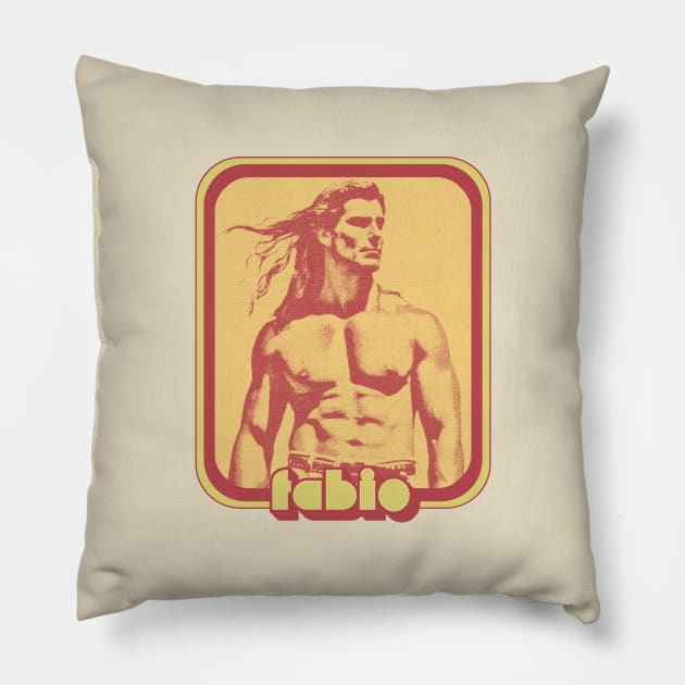 Fabio // Retro 90s Aesthetic Fan Design Pillow by DankFutura