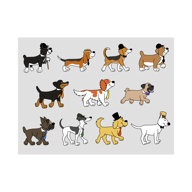 Canine Comedians by MeganCartoonist