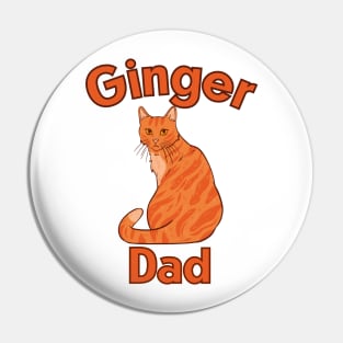 Ginger Cat Dad Pin