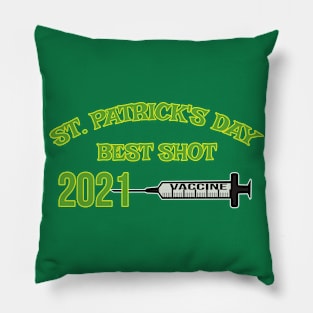 St. Patrick's Day Best Shot 2021, Vaccinated, Immunity Pillow