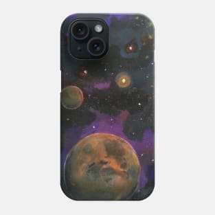 Planets in space Phone Case