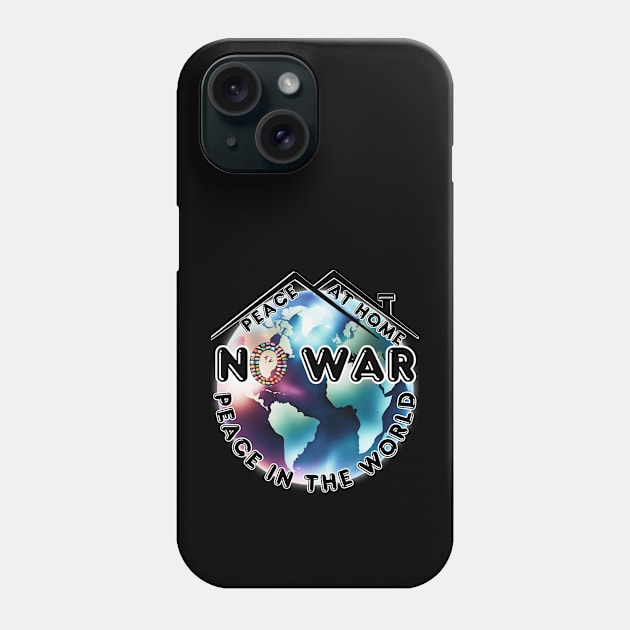 No War Peace At Home Peace in The World Retro Phone Case by fazomal