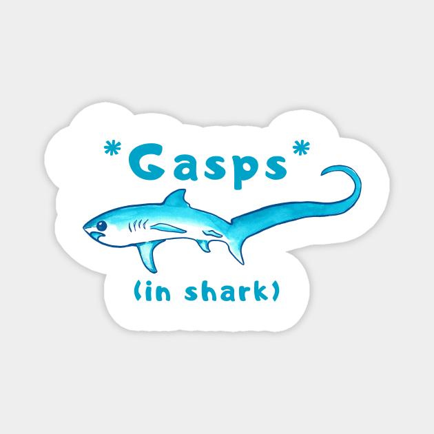 Surprised Thresher Shark Gasps Magnet by Doodleholic