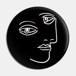 Minimal Face Painting Pin