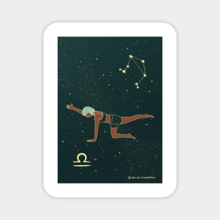 Libra Zodiac Yoga Girl Magnet