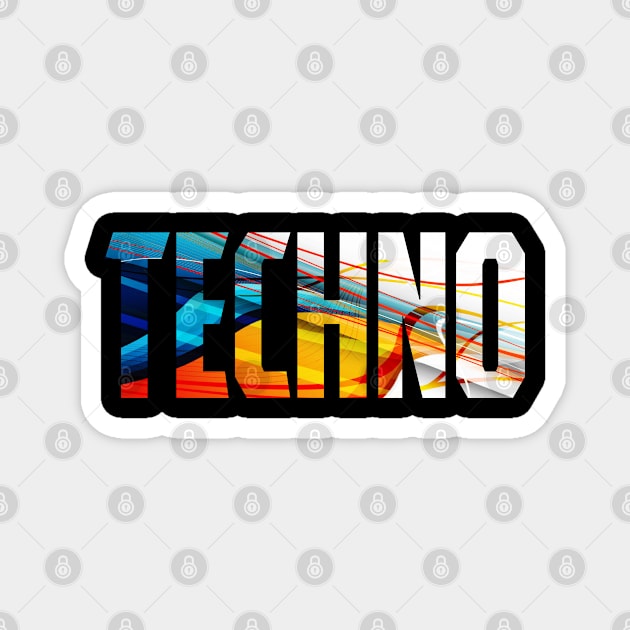 Techno Rave EDM Magnet by BIGUP