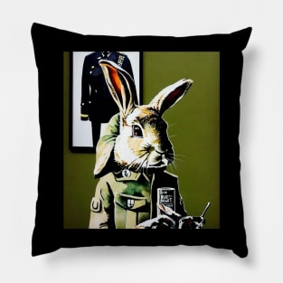 Rabbit Army Pillow