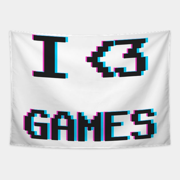 I Love Games Tapestry by Barotel34