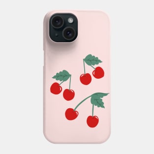 Cherry Kitsch on Pink Phone Case