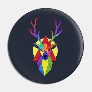 Geometric Stag Pin