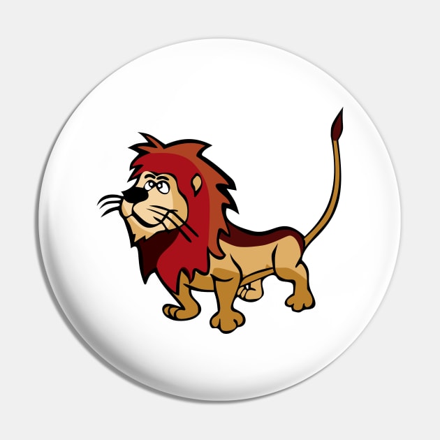 Cartoon lion king Pin by imdesign