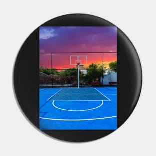 Cloudy Basketball Pin