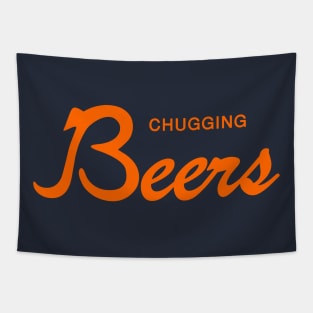 Chugging Beers Script Tapestry