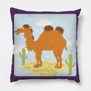 Camel Hand Drawn Illustration Cartoon Pillow