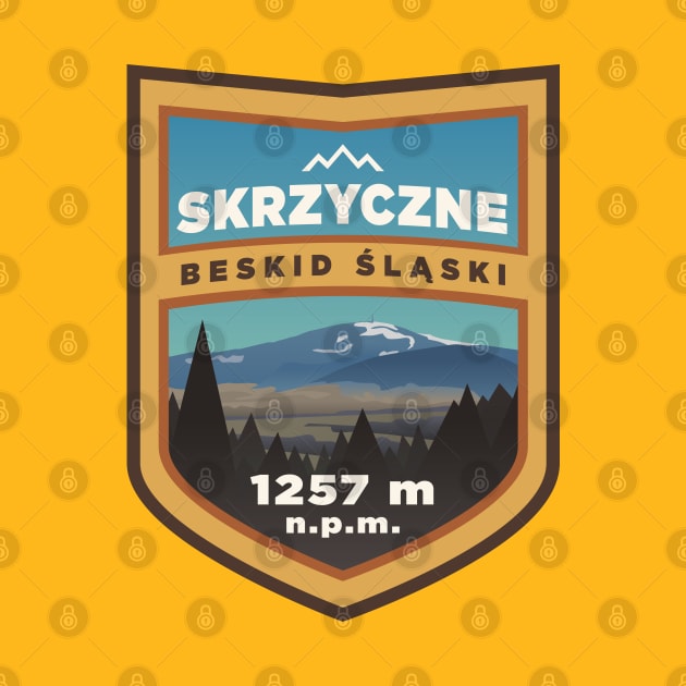 Skrzyczne Mountain, Beskid Śląski - Poland badge by Cofefe Studio