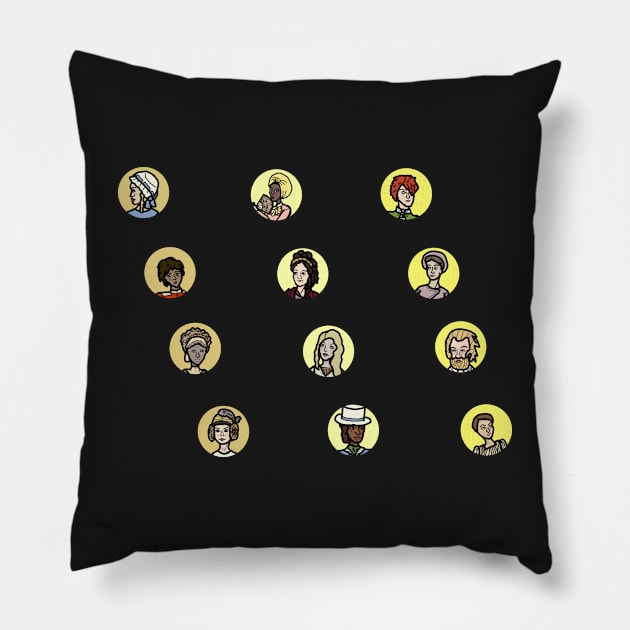 Regency Portrait Dots Pillow by LochNestFarm