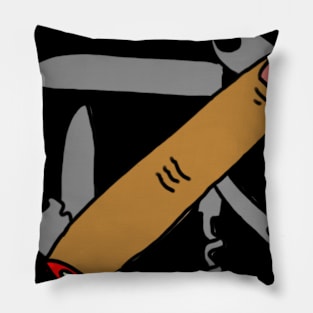 Swiss Army Finger (Brown Skin) Pillow