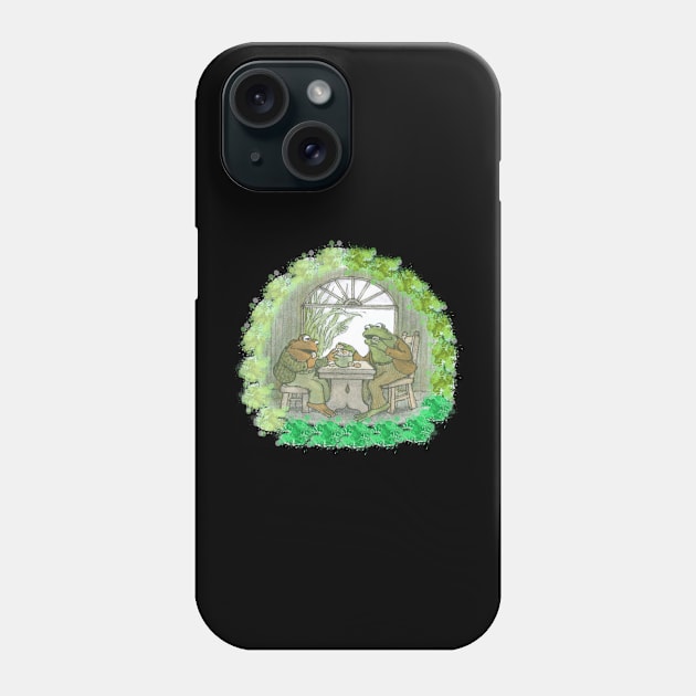 Frog and toad on table Phone Case by BanyakMau