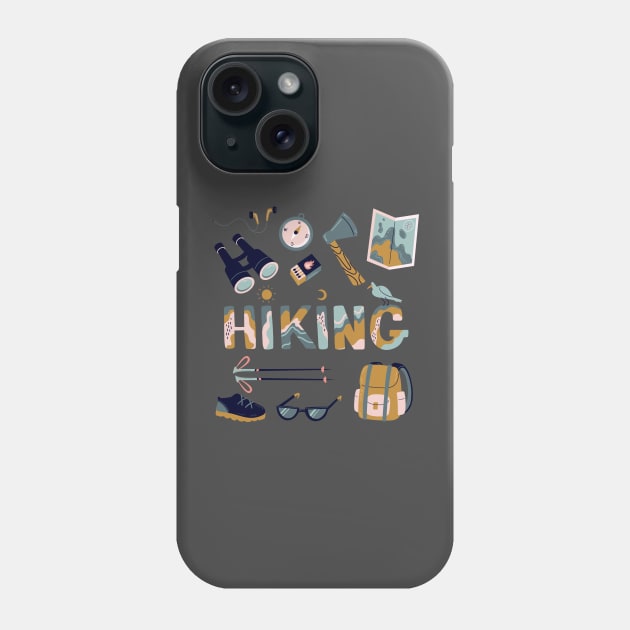 Hiking Essentials for Beginners Phone Case by Creativity Haven