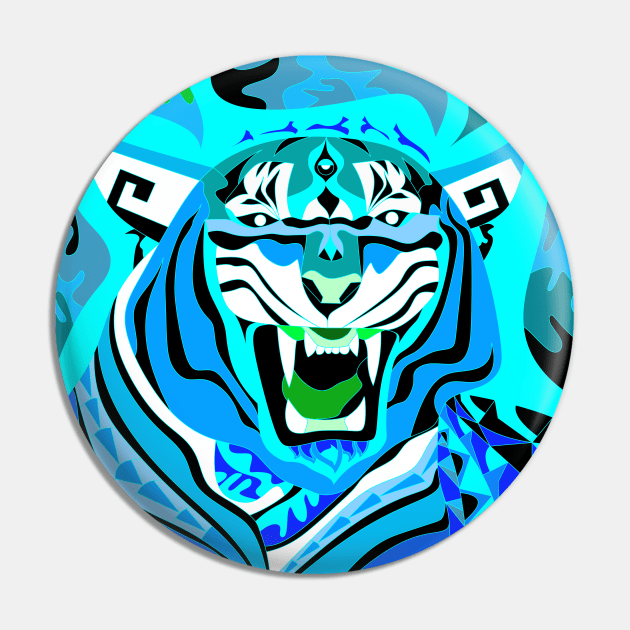 bengal tiger in ecopop art in zentangle of colors Pin by jorge_lebeau