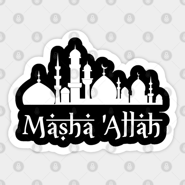 masha allah masjid design islamic islamic sticker teepublic masha allah masjid design islamic