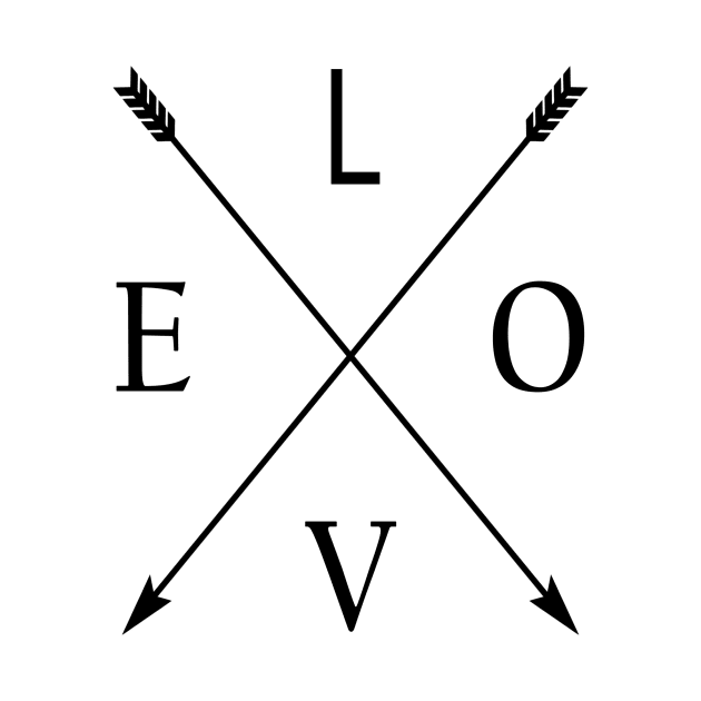 LOVE | CROSSED ARROWS | LOVE SHIRT by MrWatanabe