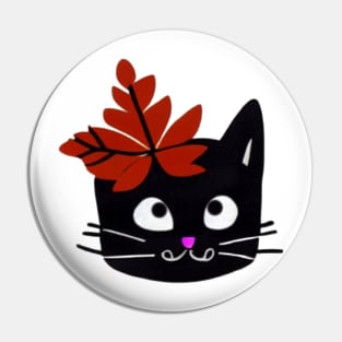 Fall Cat Pin