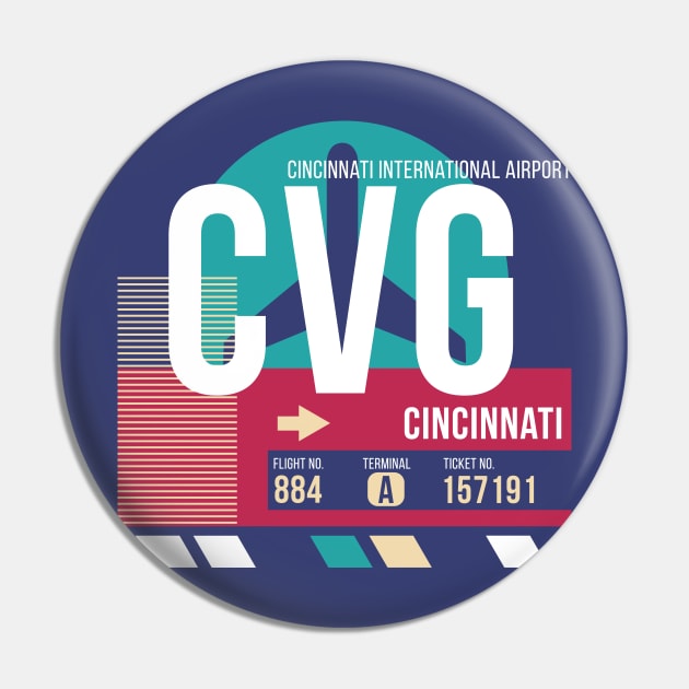 Cincinnati, Ohio (CVG) Airport Code Baggage Tag E Pin by SLAG_Creative