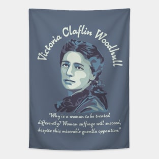 Victoria Woodhull Portrait and Quote Tapestry