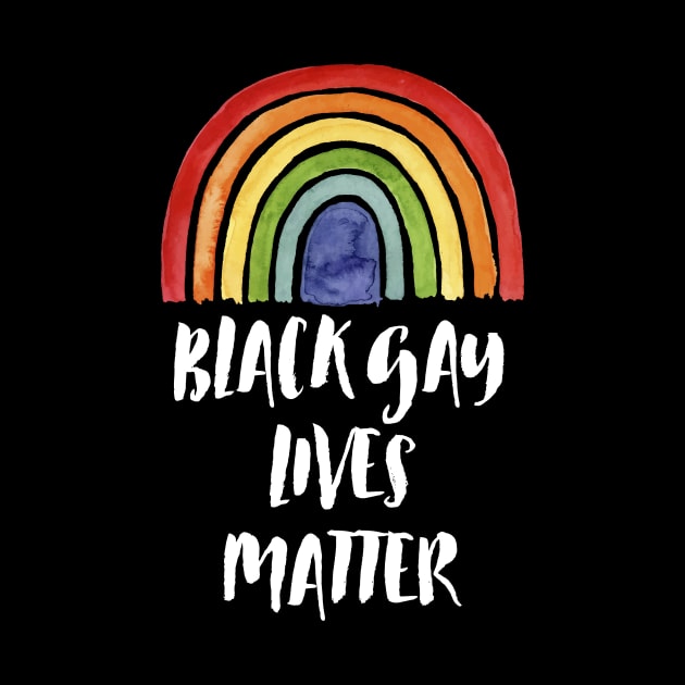 Black Gay Lives Matter LGBT Rainbow by kikiao