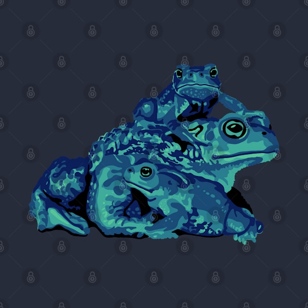 Teal Toads by Slightly Unhinged